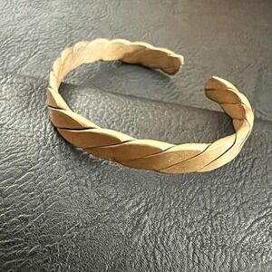 Vintage Copper Twist Cuff Bracelet Handcrafted Boho Jewelry Size‎ 7 Boho 70s